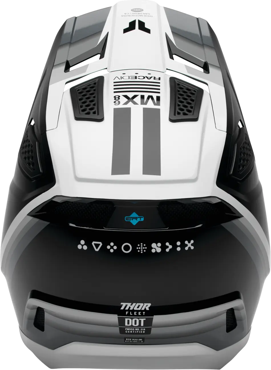 Casco THOR Fleet Defy Negro Blanco