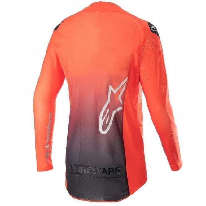 Camiseta Alpinestars Supertech Risen Naranja Negro Camiseta Alpinestars Supertech Risen Naranja Negro