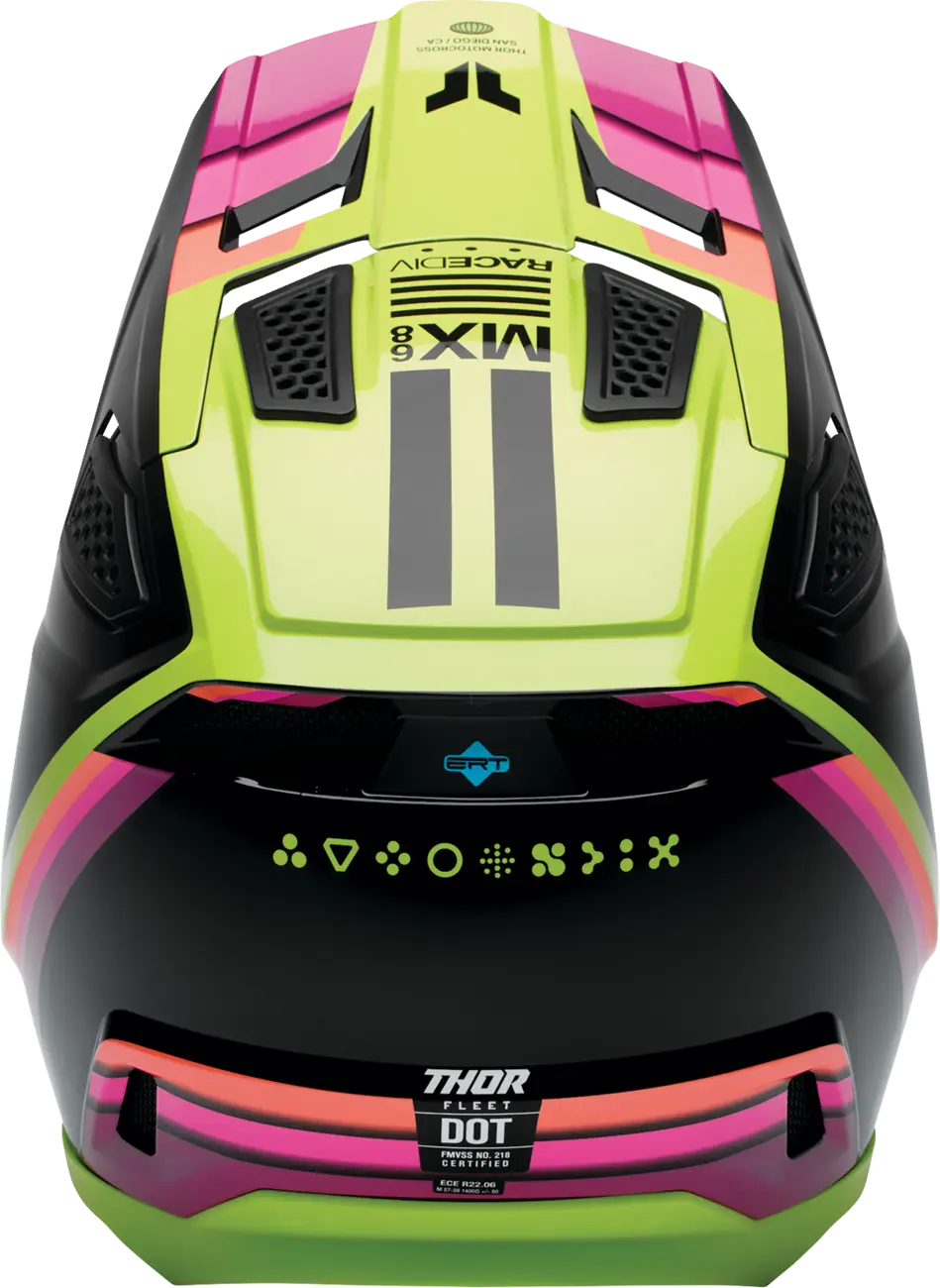 Casco THOR Fleet Defy Negro Amarillo Rosa Casco THOR Fleet Defy Negro Amarillo Rosa