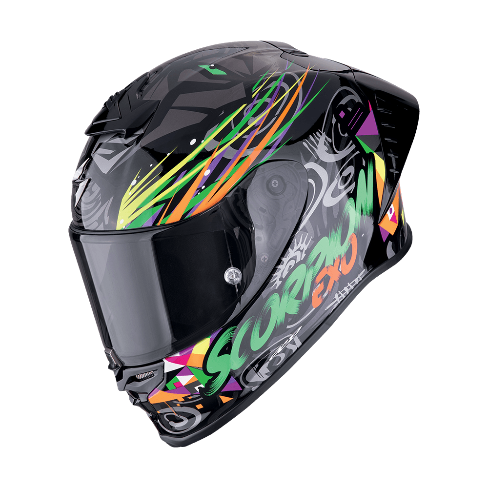 Casco Scorpion EXO-R1 EVO II Air Savage Negro Verd image_1