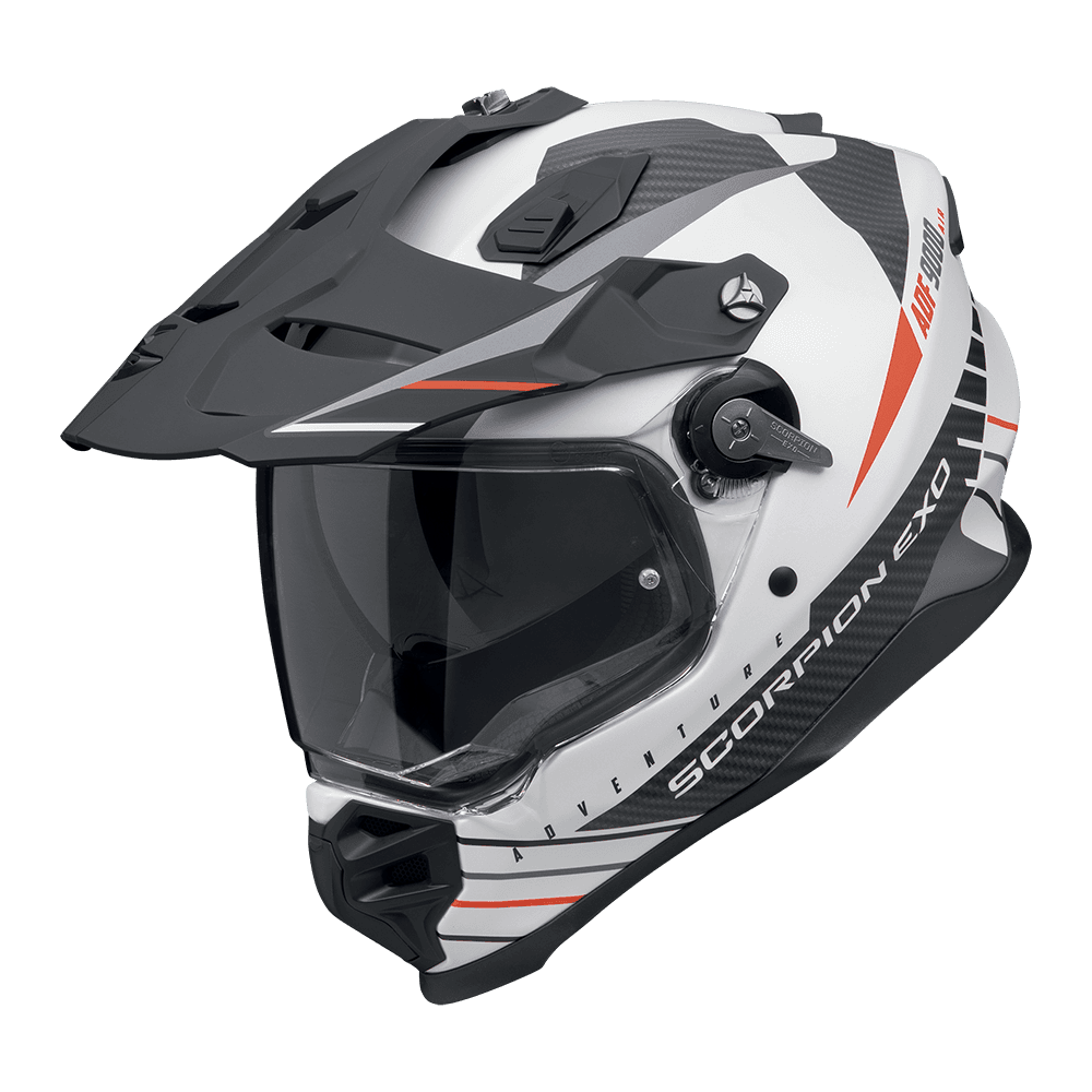 Casco Scorpion ADF-9000 Air Feat Blanco Negro Rojo image_1