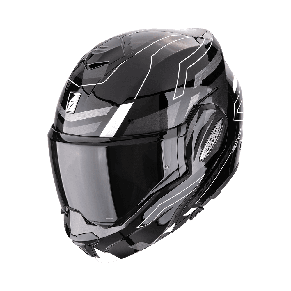 Casco Scorpion EXO-TECH Evo Conquer Negro Blanco image_1
